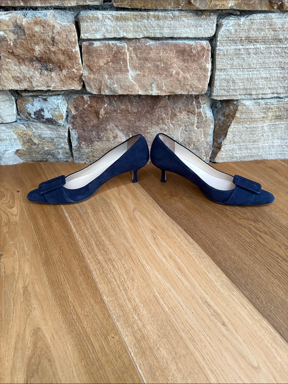 Blue Suede Pumps - Picture 2 of 6